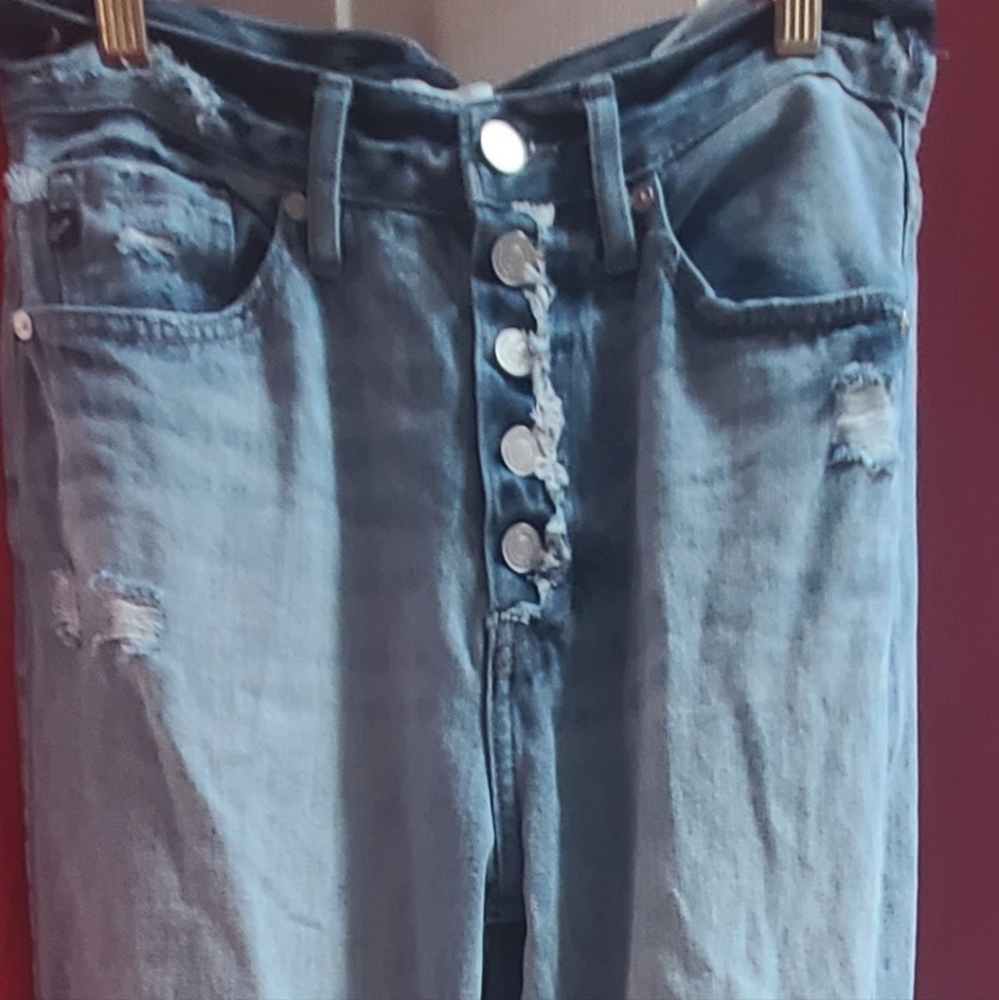 KanCan Women's Boot Cut Jeans - Distressed Light Blue